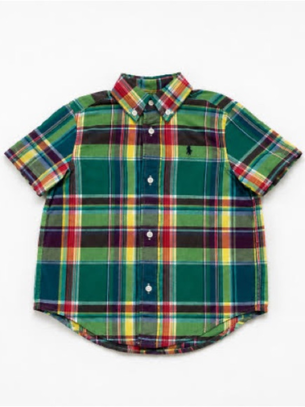 Polo by Ralph Lauren Green Multicolor Plaid Button-Down Shirt